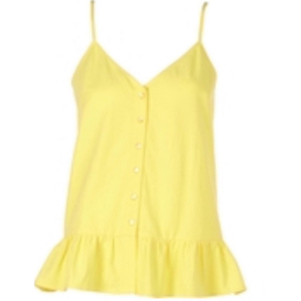 💞 New Women’s Small Buttercup Yellow Woven Tank Top